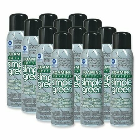 SUNSHINE MAKERS SimplGreen, FOAMING CRYSTAL INDUSTRIAL CLEANER AND DEGREASER, 20 OZ AEROSOL, 12PK 19010